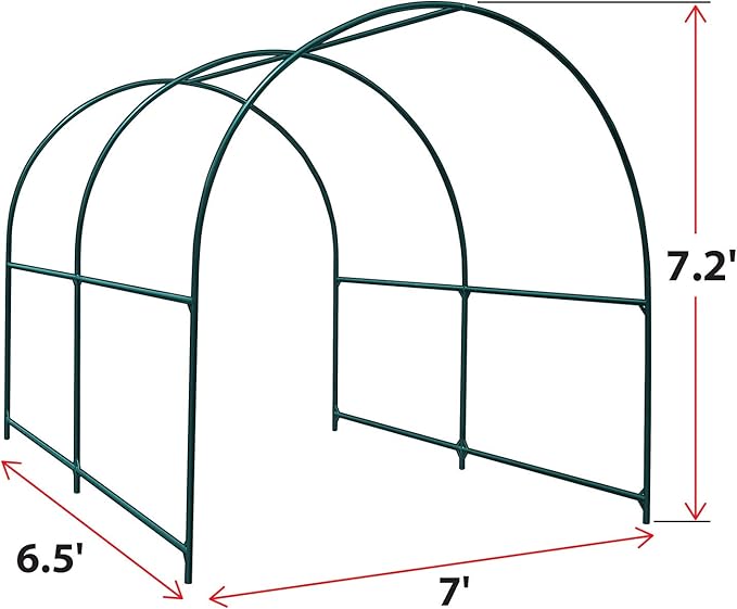 Strong Camel Steel Garden Arch Metal Garden Arch Multi-Size Climbing Plants Arch Arbor (6.5'x 7' x 7.2')