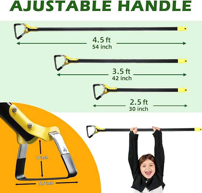 Stirrup Hoe,Effcient Scuffle Hoes with Sharp Blade,Adjustable Long-Handle Scuffle Hoe Garden Tool with 30-54 Inch,Action Hoe,Hula Hoes Garden Tool for Raised beds,Vegetable and Flower beds