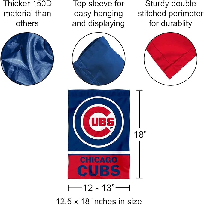 Chicago Baseball Double Sided Garden Flag