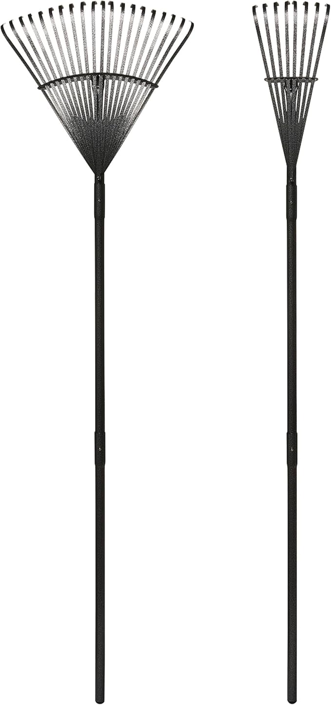 Yard Butler ILT-208 World’s Greatest Rake Set Garden Rake for Lawncare - Convenient Garden Cleaning Accessory - Lightweight Handle - Steel Tines - Easy to Maneuver
