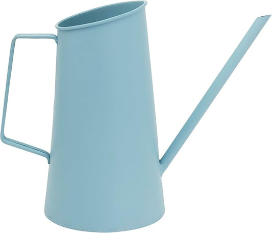 Boston International Minimalist Metal Garden Watering Can, 8.25" Tall, Sky Blue