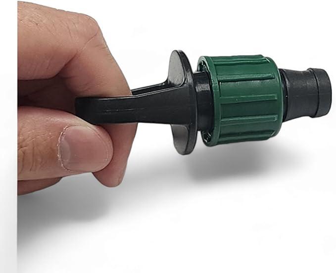 USA MADE - 5 PACK PREMIUM Drip Tape Irrigation Tubing End Plug With Pull (5/8" - 1/2" or .625" - .645") Universal Perma-Loc Connector Barbed Locking Fitting - Fits All Brands 16mm Drip Tape AG Tubing