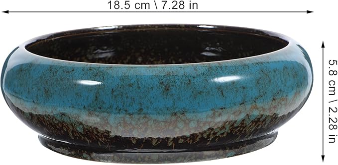 GANAZONO Large Garden Bowl Planter Water Plant Pot Water Lily Pots Hydroponic Planter Bonsai Pots Garden Decorative Cactus Stand Flower Container Daffodil Pot Bowl (Random Color)