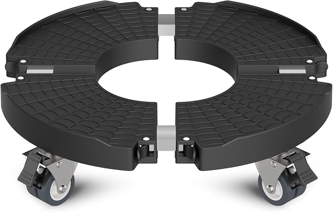 Goovilla Plant Stand with Wheels 440LBS Load,1Pack, Adjustable 15-22",Black | Heavy Duty Plant Caddy with Lockable Caster Wheels, Rolling Stand/Dolly/Roller for Indoor Outdoor Large Planter, Flower Pot