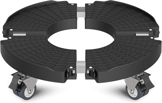 Goovilla Plant Stand with Wheels 440LBS Load,1Pack, Adjustable 15-22",Black | Heavy Duty Plant Caddy with Lockable Caster Wheels, Rolling Stand/Dolly/Roller for Indoor Outdoor Large Planter, Flower Pot