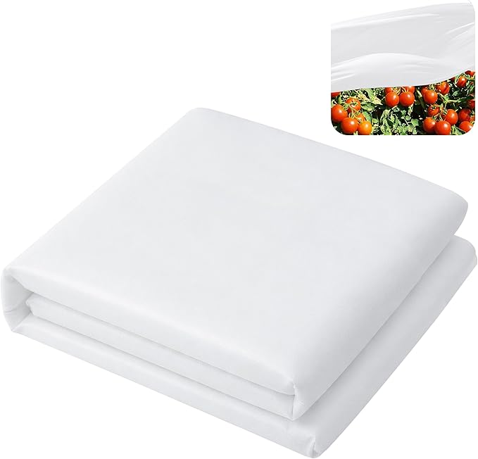 DECOHS 30 x 10 Ft Plant Sun Protection Cloth, Garden Plant Shade Cloth, Non-Woven White Light Refraction Sunshade Cloth for Protecting Plants Vegetable Rows from Direct Sunlight