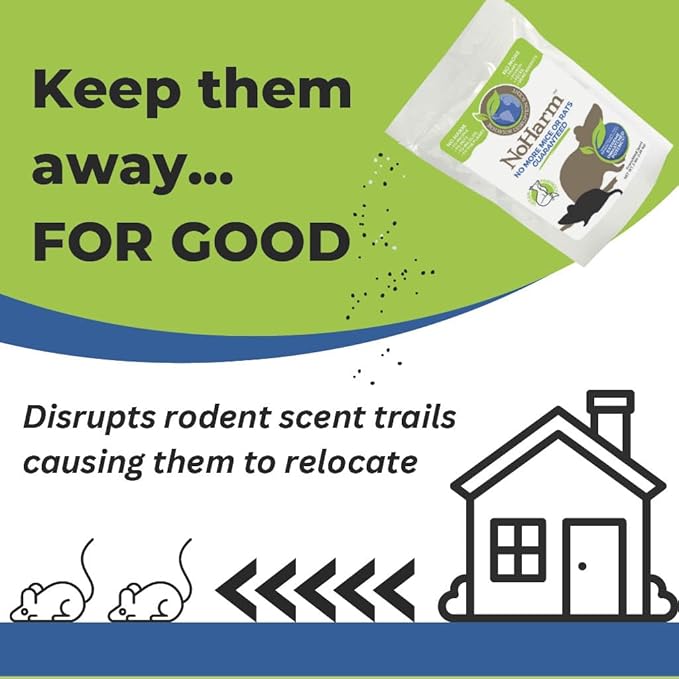 NoHarm Rodent Disruption Granules | Protect Home from Mice and Rats | Outdoor Preventative Maintenance System