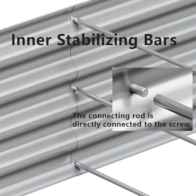 2PCS 6x3x1FT Galvanized Raised Garden Bed, Galvanized Planter Raised Garden Boxes Outdoor, Large Metal Raised Garden Beds for Vegetables-Silver