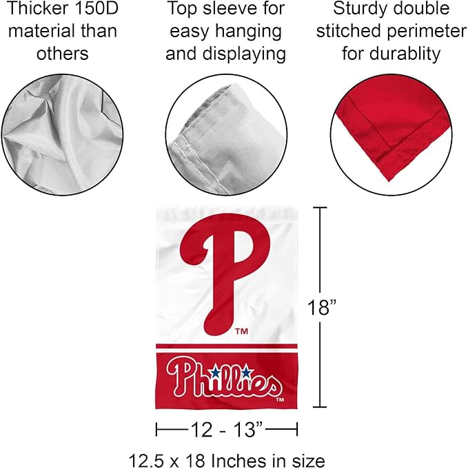 Philadelphia Phillies Double Sided Garden Flag