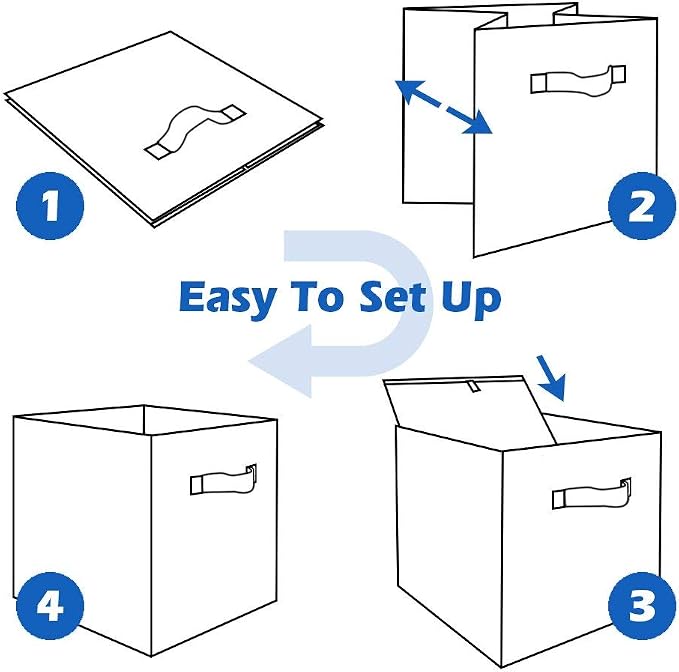 ShellKingdom Storage Bins, Foldable Fabric Storage Cubes And Cloth Storage