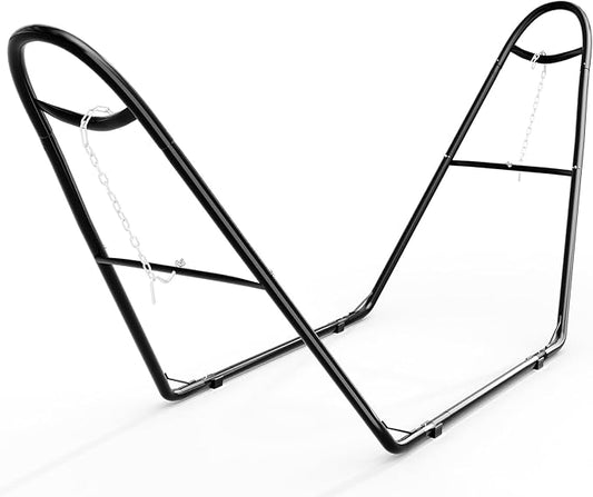 Universal Double Hammock Stand, 550-Pound Capacity, Heavy-Duty Hammock Stand for Outside, Fits 9 to 14 Foot Hammocks, Black