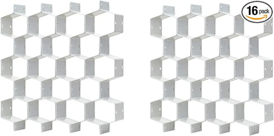 Drawer Splitter 16-piece Set Adjustable Honeycomb Organizer Tie Sock Organizer Underwear Panties Cosmetic Sorter (Grey)