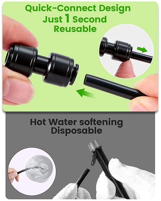 36 Pack Drip Irrigation Parts, Quick Connect 1/4" Straight Couplings for Garden & Farm Irrigation Systems