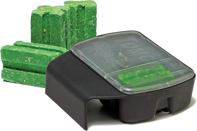 Tomcat Mouse Killer Child Resistant, Refillable Station with Clear Lid for Easy Monitoring, 1 Bait Station and 4 Refills (Pack of 6)