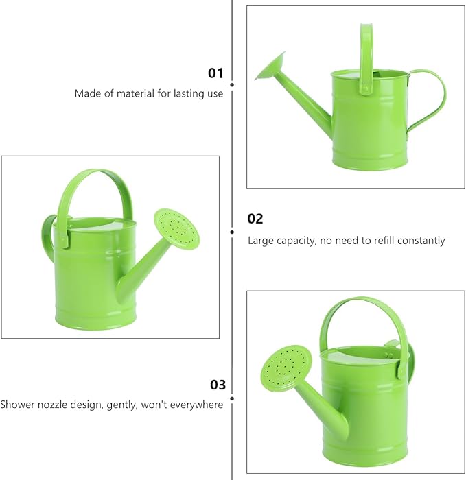 Toddmomy Kids Watering can Portable Garden Sprinkler Kettle for Indoor Outdoor Plants Lightweight Large Capacity Water Pot for Children Yard and Beach Play