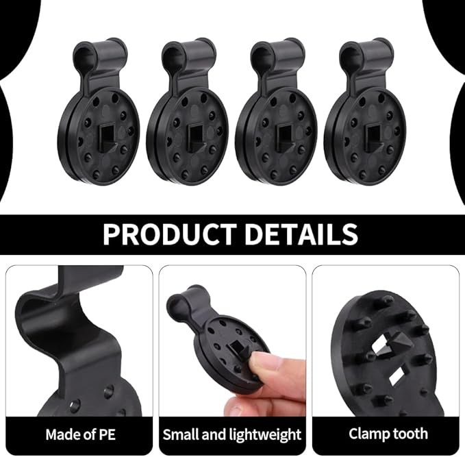 50pcs Shade Cloth Clips,Shade Cloth Heavy Duty Lock Grip for Sunshade Net,Gardening Greenhouse ShadeCloth Fix Clamp,Windproof Awning Clamp Grip Tarp Clips,1 Drawstring Bag