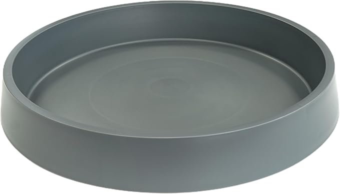 Plant Saucer Tray for Ceramic Plastic Pots, 8 inch Plant Saucers for Indoors, Pot Saucers Trays, Bird Bath Bowls, Flower Planter Water Drip Trays for Pots Base (8", Gray)