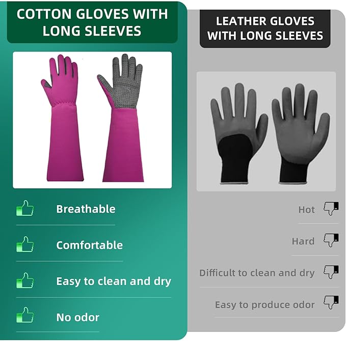 Gardening Gloves, Thorn Protective, Forearm Protection, Yard Work, Pruning, Outdoor Activity, Comfortable (pink, large)