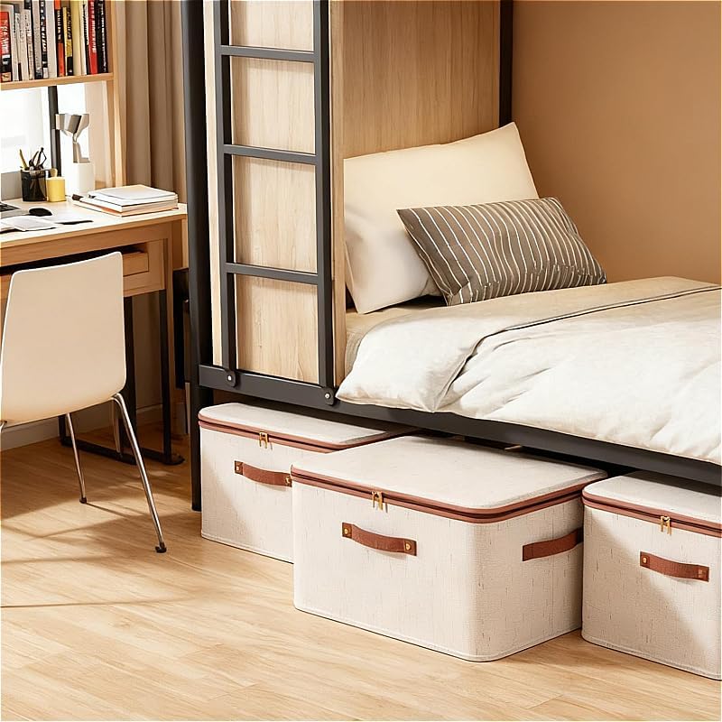 Storage Bins with Lids,Fabric Storage Bins,Clothes Storage Bins(2-X large)