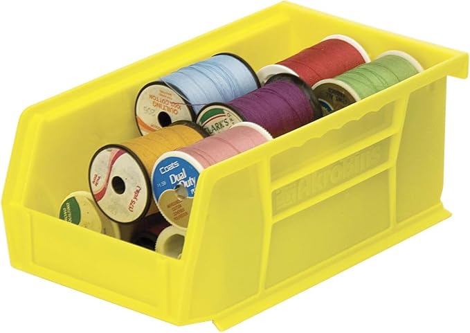 Akro-Mils 30220 AkroBins Plastic Storage Bins, 7"x4"x3", Yellow, 24-Pack