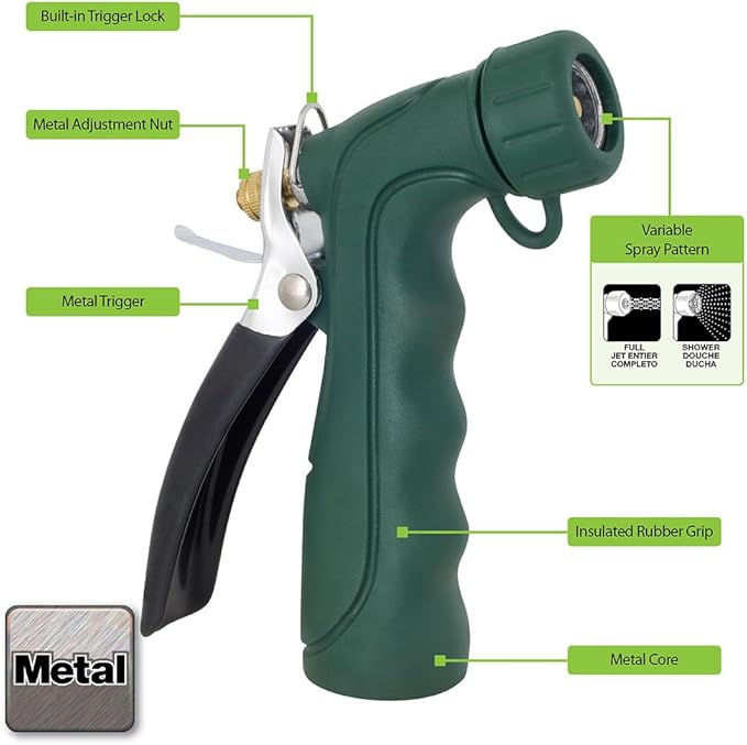 Melnor 493C Insulated Heavy-Duty Aqua-Gun Nozzle with Threaded Front