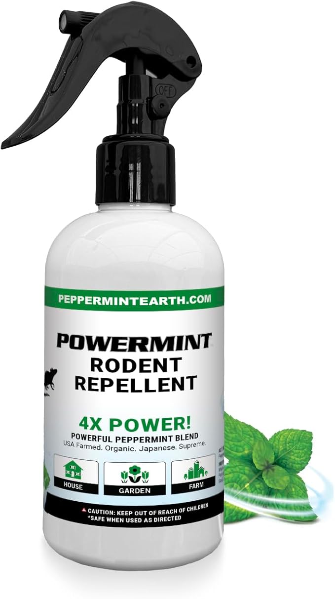 Powermint 8 Oz Peppermint Oil Rodent Repellent Spray