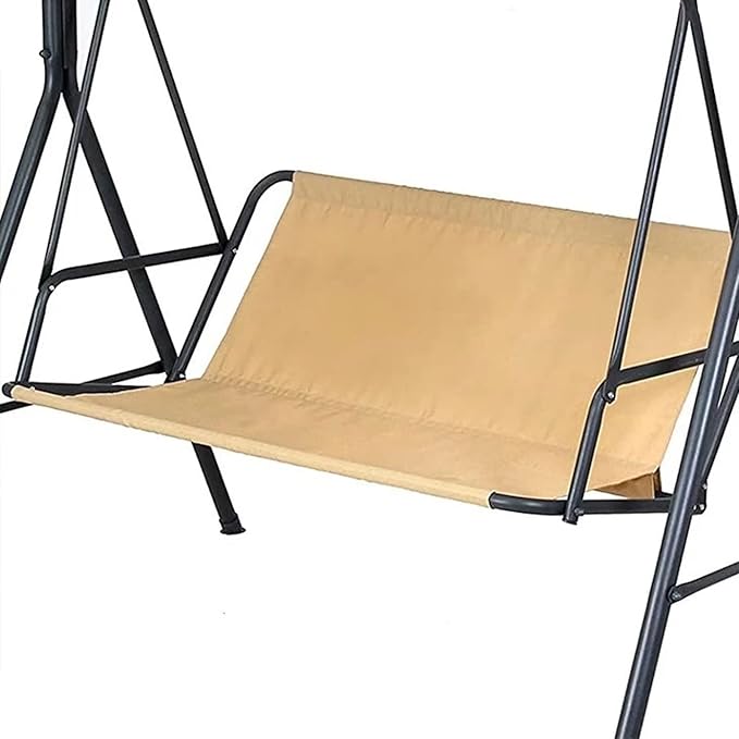 Swing Seat Cover - 600D Thickened Oxford Waterproof Chair Bench Replacement Cover for 2/3 Seat Patio Garden Swing Chair (Beige, L - 54.3x19.7x19.7in)