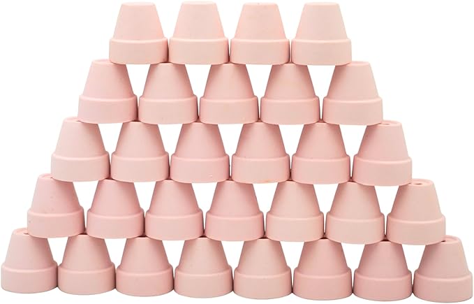 Mini Pastel Terracotta Pots for Micro Gardens – 30 Pack, 1.7” Tiny Breathable Clay Planters, Macaron Colors, for Moss, Fairy Gardens, Dollhouses, and Succulents (Pink, 1.7 Inch)