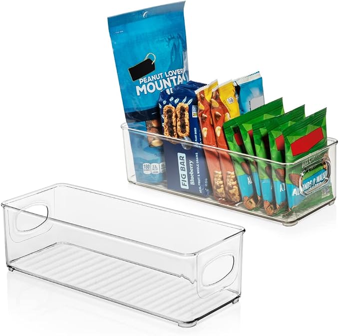 ClearSpace Plastic Pantry Organization and Food Storage Bin – Great Kitchen Organization and Kitchen Storage – Fridge Organizer Bins, Pantry Storage – 6 Pack | Clear food storage bins keep pantry, fridge, and kitchen essentials organized while maximizi...