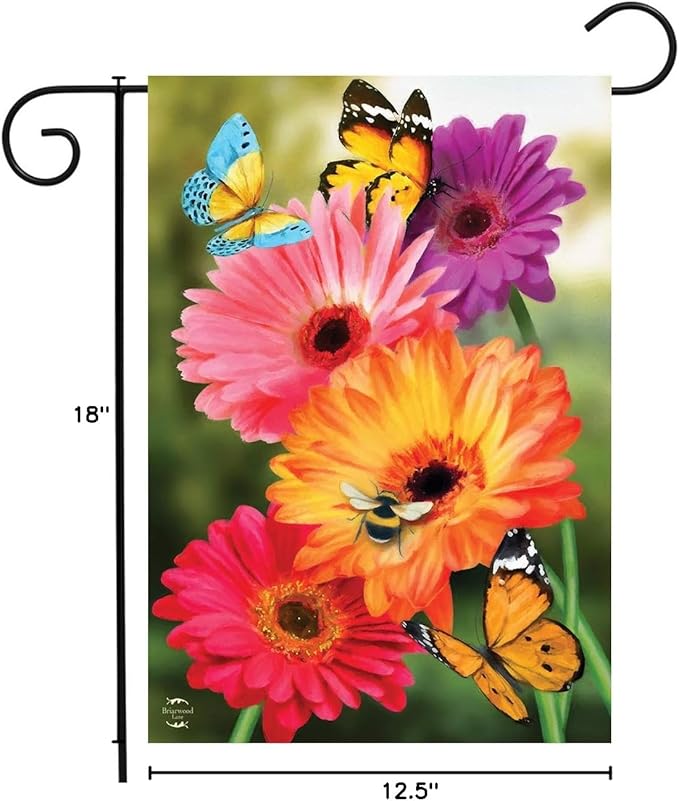 Briarwood Lane Garden Gerber Daisies Spring Garden Flag