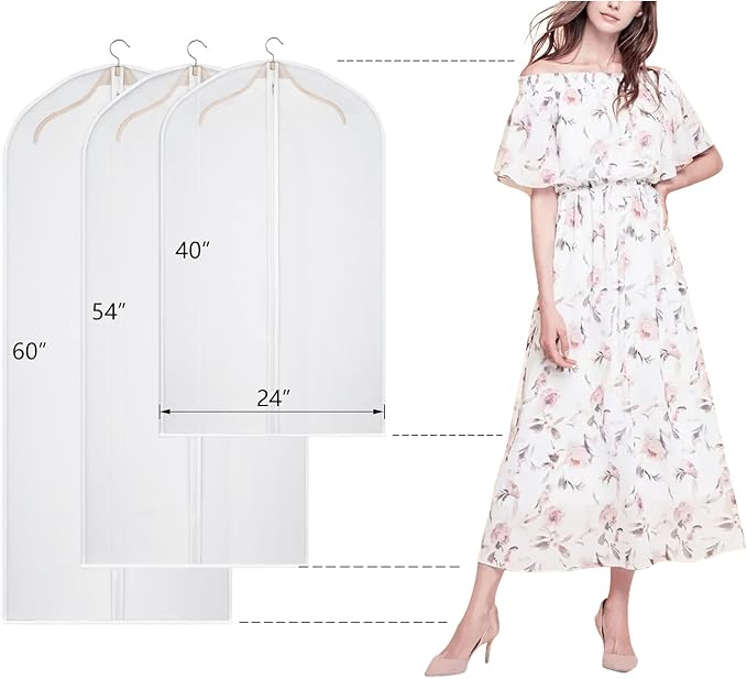 40 Inch Garment Bags 12 Pack Suit Bag for Storage Dress Cover Bag