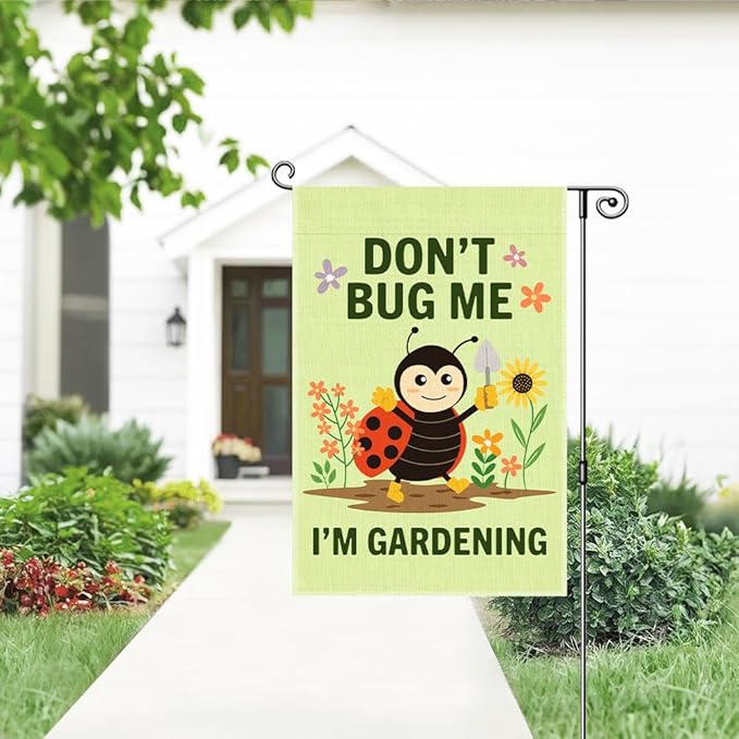 Garden Flag, Funny Welcome Yard Flag for Outside, Religious Garden Gifts, Christian Yard Sign Home Décor, Christian Bible Musical Notes Flag (Green3)