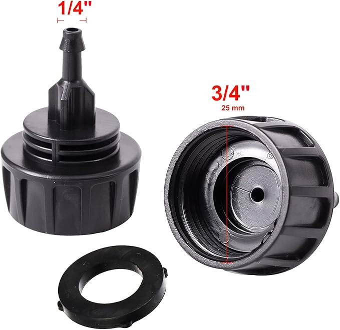 Drip Irrigation Hose Connectors,1/4 Inch Drip Irrigation Tubing x 3/4 FHT Swivel Garden Faucet Adapter, Convert 3/4" Garden Hose to 1/4" Drip Pipe for Irrigation Kits (3-Pack)