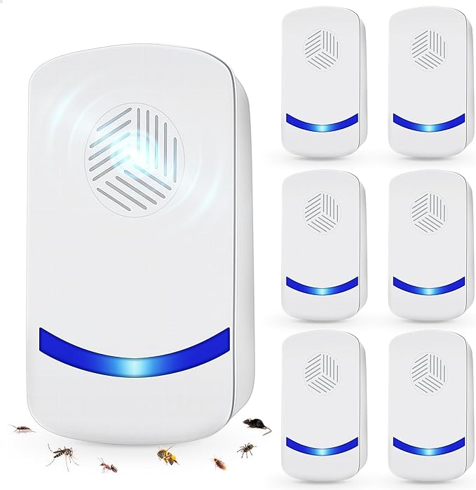2026 Upgraded Ultrasonic Pest Repeller, Spider Repellent Indoor for Roach, Ant, Fly, Mosquito, Mice Rodent Control, Pest Repellent Ulectronic Plug-in for House Kitchen Garage Warehouse, 6 Pack