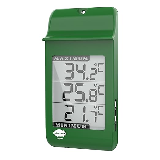 Digital Max Min Greenhouse Thermometer - Monitor Maximum and Minimum Temperatures for Use in The Garden Greenhouse or Home & Can Be Used Indoor or Outdoor Easily Wall Mounted