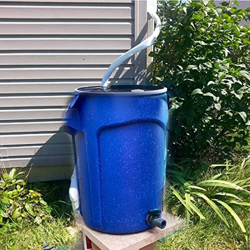 Rain Barrel Drain Valve Kit, 3/4" PVC Garden Spigot with Bulkhead Fitting, Thread Seal Tape