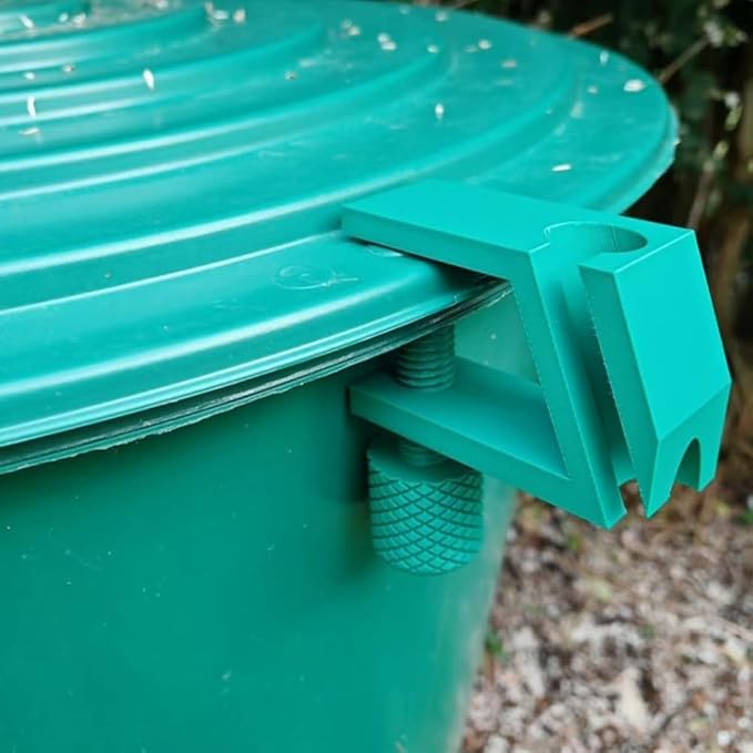ABS Bucket Hose Holder for Rain Barrels, Secure Bracket Tool to Attach Garden Hoses on Barrel-Edge, Durable-Outdoor Hose Organizer, Space-Saving Design for Efficient Watering