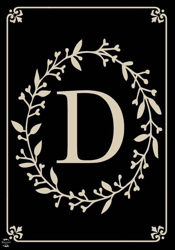 Briarwood Lane Classic Monogram Letter D Garden Flag