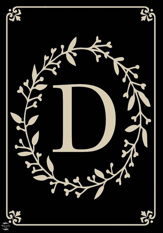Briarwood Lane Classic Monogram Letter D Garden Flag