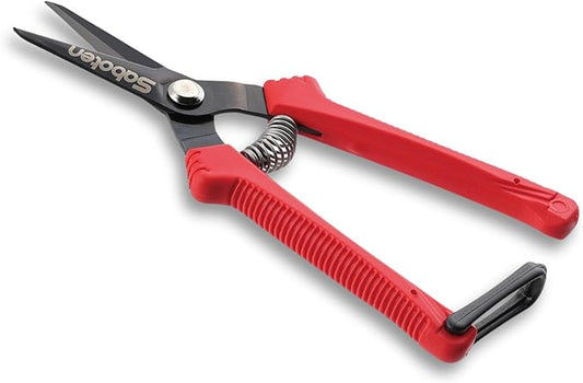 Saboten SD-8 Japanese Micro Tip Harvesting Snips, Ultra-Light 2.3 oz (65g) Pruning Scissors for Herbs, Flowers & Vegetables, HRC60 Blade Steel, Spring Action + Safety Lock, Made in Japan