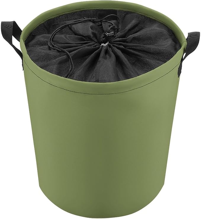 Large Laundry Hamper Bag, Light Green Trend Color Collapsible Laundry Basket with Drawstring Dirty Clothes Organizer Washing Bin for Family Essentials Storage