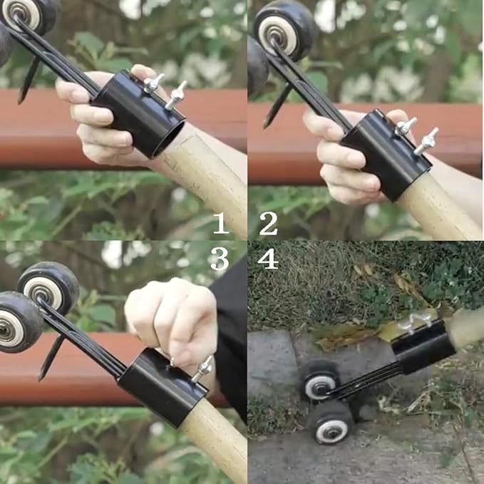 Beita Stand Up Weeding Tool with Wheels, Garden Patio Lawn Driveways Weeds