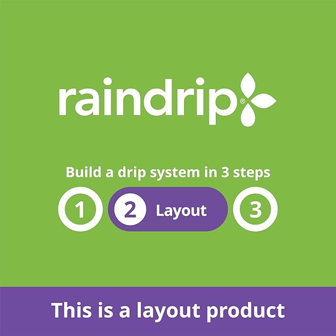 Raindrip R255DT 1/4-Inch Drip Irrigation Supply Tubing, 50 Foot, , for Drip Irrigation, Drip Emitters, Irrigation Parts, Systems, White Polyethylene