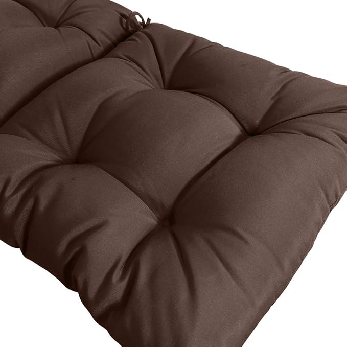QILLOWAY Outdoor Chair Cushion for Patio Furniture, Waterproof Patio Cushions Set of 2 with Ties, Fade Resistant Replacement Pads for Outdoor Rocking Chairs,Coffee