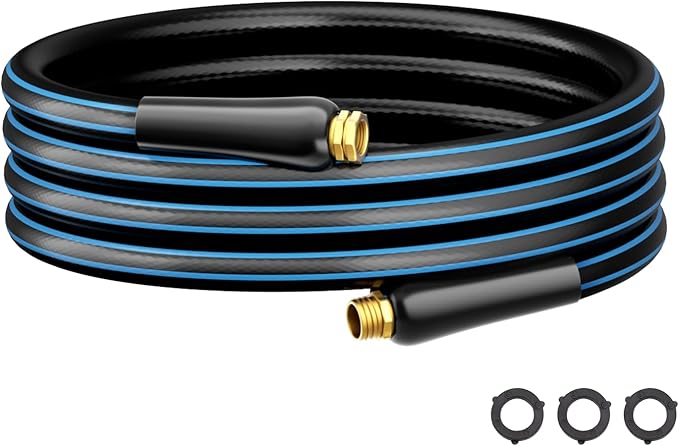 Short Garden Hose 10FT: Water Hose Flexible Leakproof Male to Female Fittings - Lightweight Durable All-Weather Hose 5/8" - High Pressure Hose for Yard, Lawn, Car Wash, Outdoor, Watering