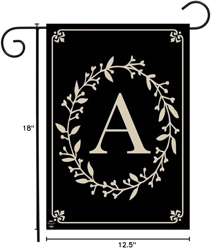 Briarwood Lane Classic Monogram Letter A Garden Flag Everyday 12.5" x 18"