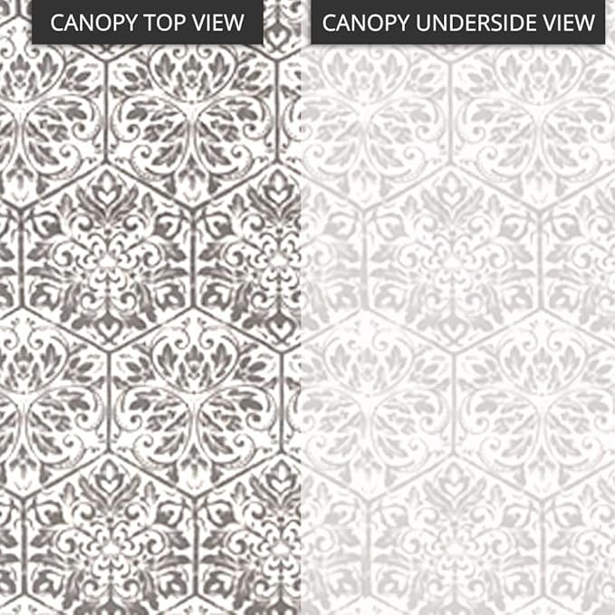 Garden Winds Durable 350 Replacement Canopy Top Compatible with Windsor Dome 10’ x 12’ Gazebo Models L-GZ717PST-C, A111001701 - Damask Beige