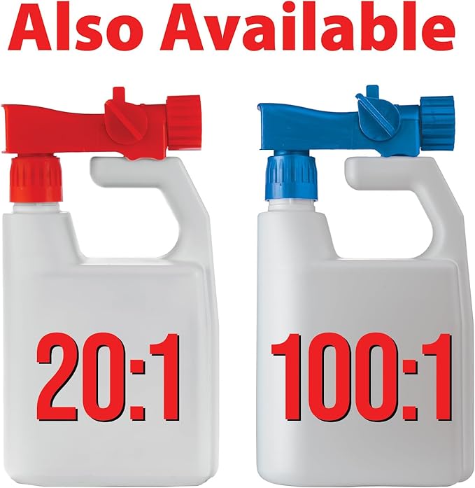 Hose-end Sprayer - 80:1 Ratio [2 Pack] - 32oz Re-usable, Multipurpose Lawn & Garden Sprayer for Liquid Fertilizer, Weed Killer, Pest Control, Fungicide, Car Wash Soap, and More