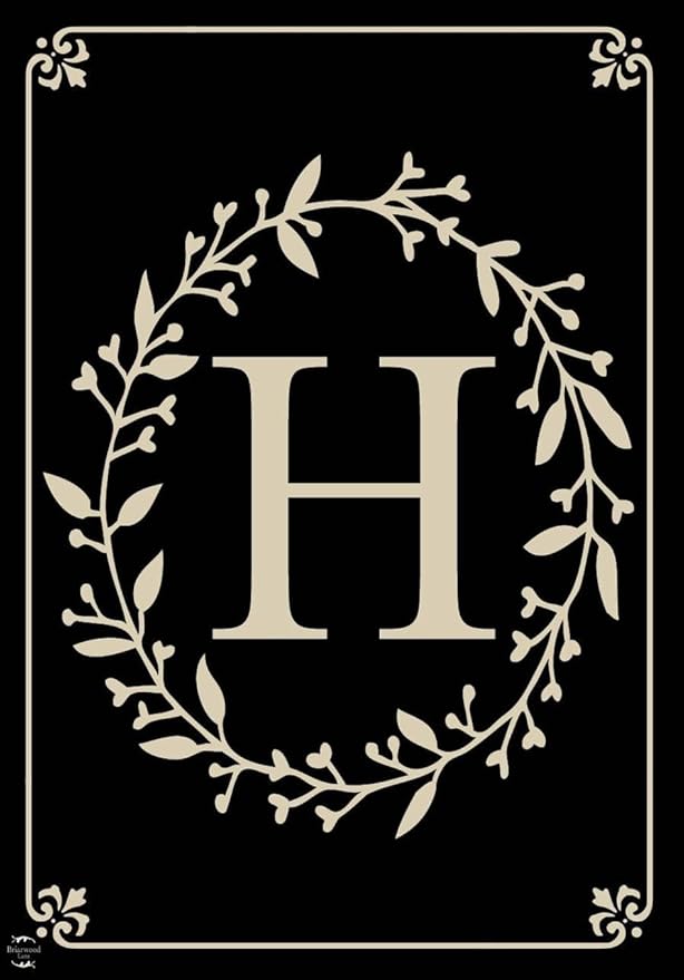 Briarwood Lane Classic Monogram Letter H Garden Flag Everyday 12.5" x 18"