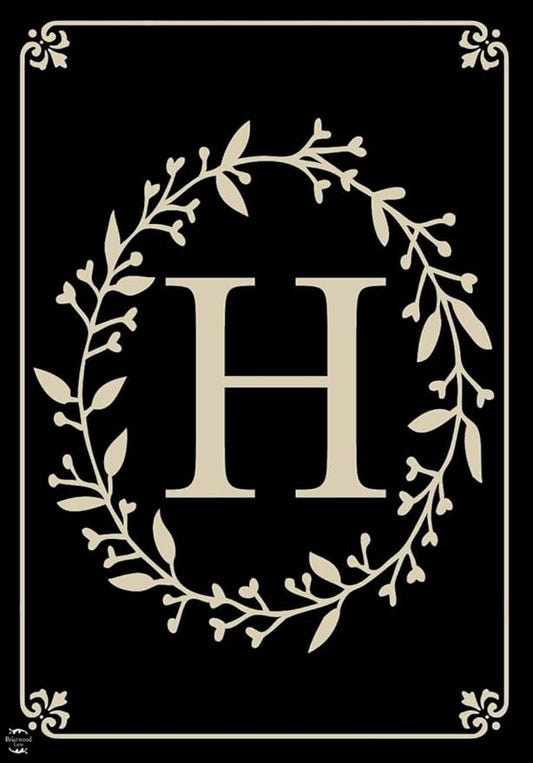 Briarwood Lane Classic Monogram Letter H Garden Flag Everyday 12.5" x 18"